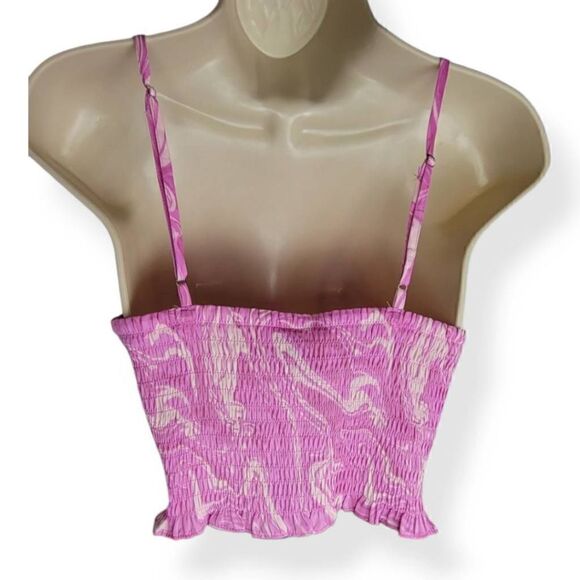 Wild Fable Pink Swirls Crop Top Large - Picture 2 of 3